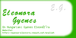 eleonora gyenes business card